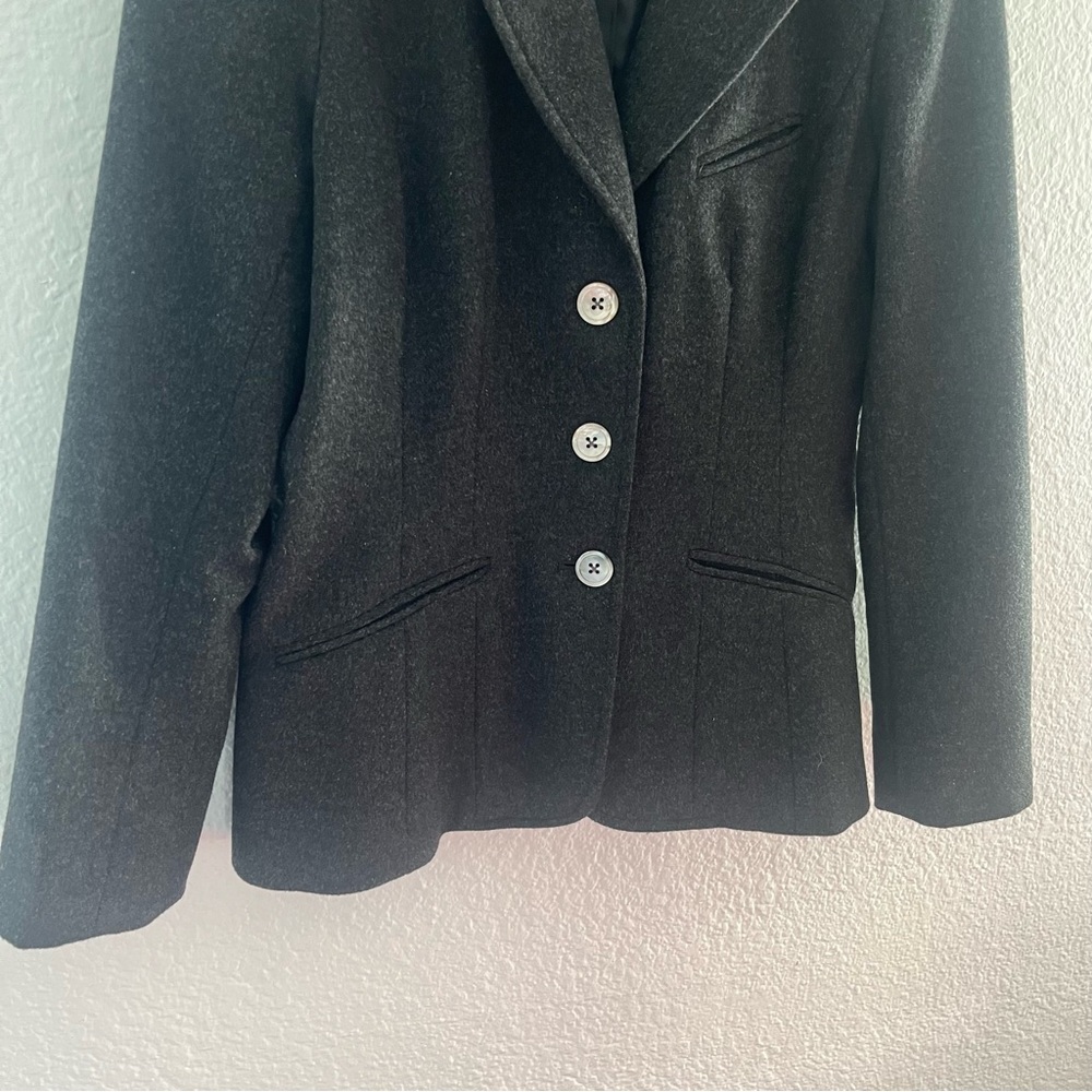 Eddie Bauer Wool & Rabbit Hair Women’s Gray Blazer Size Petite Small - Picture 3 of 13